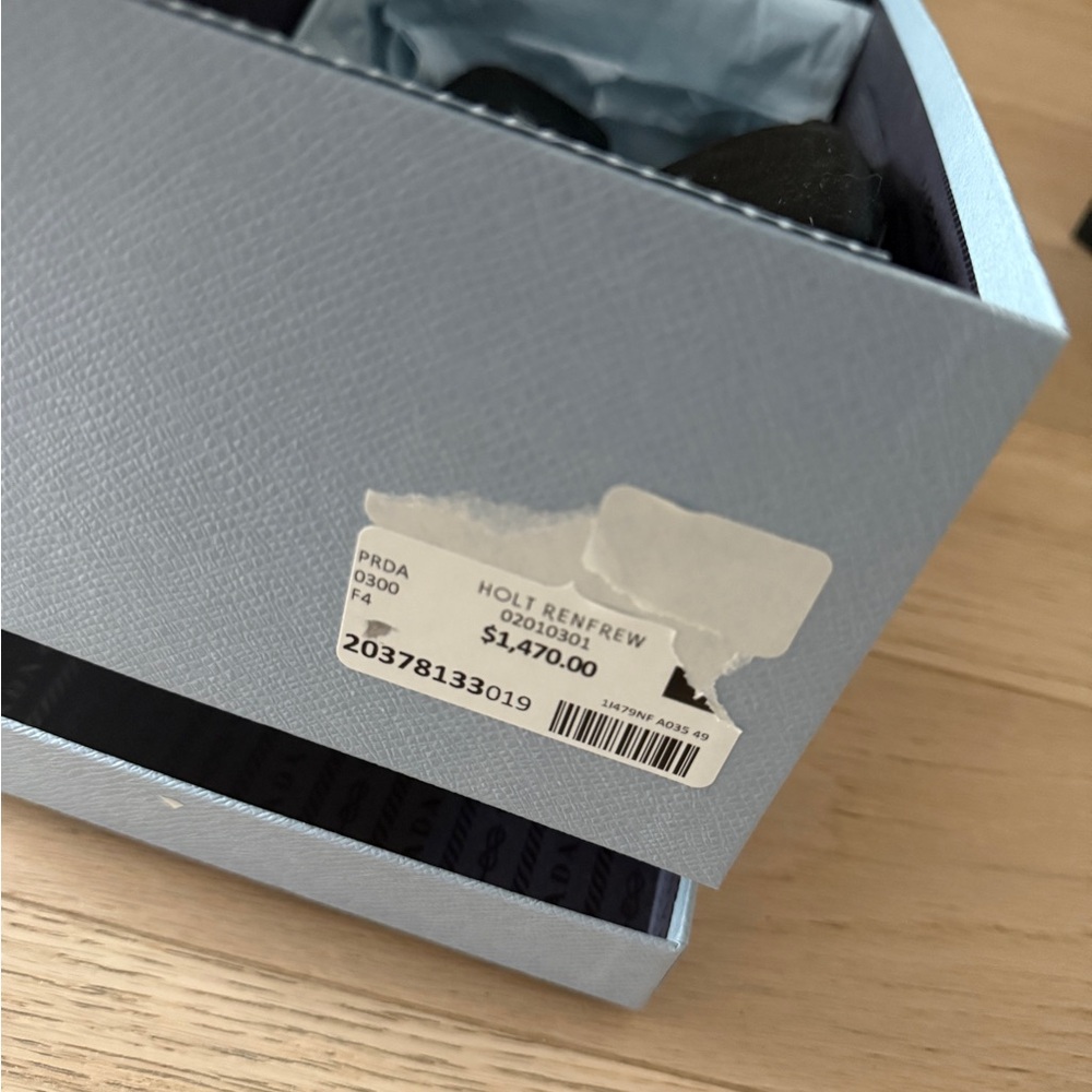 Prada Black Satin Square-Toe Mules - Picture 4 of 4